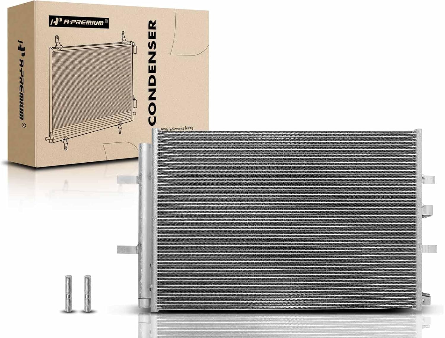 A-Premium Air Conditioning A/C Condenser Compatible with Ford Transit-150, Transit-250, Transit-350 HD, 2020-2020 V6 3.5L, Replace# LK4Z19712A